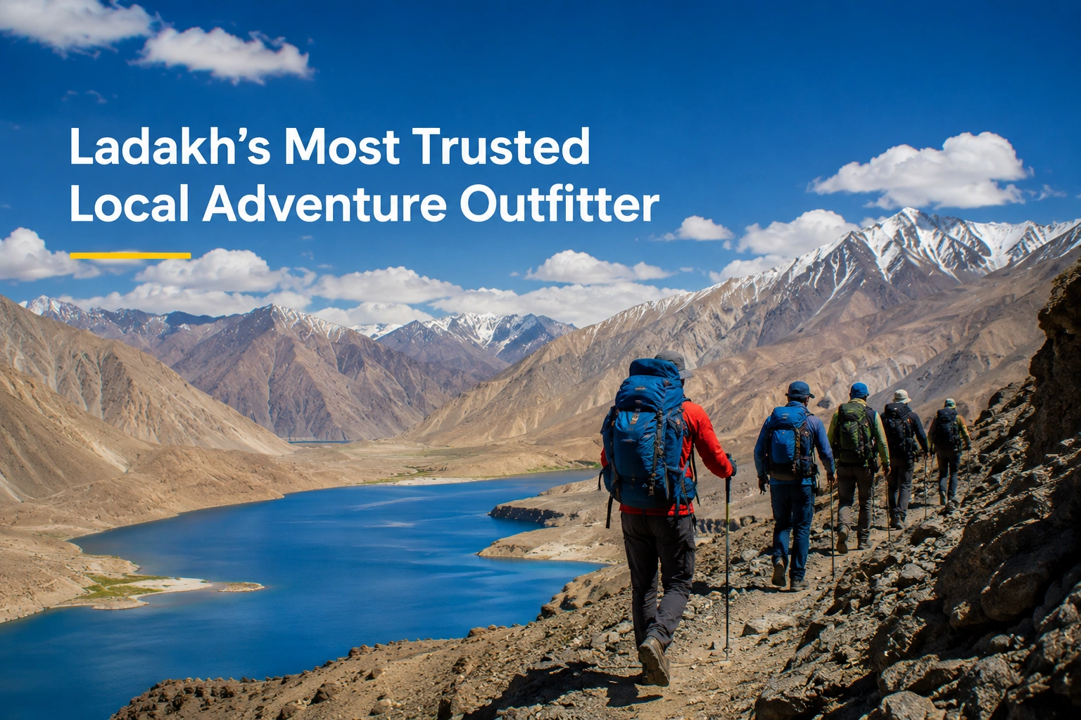 Local expert guide leading a trek in Ladakh