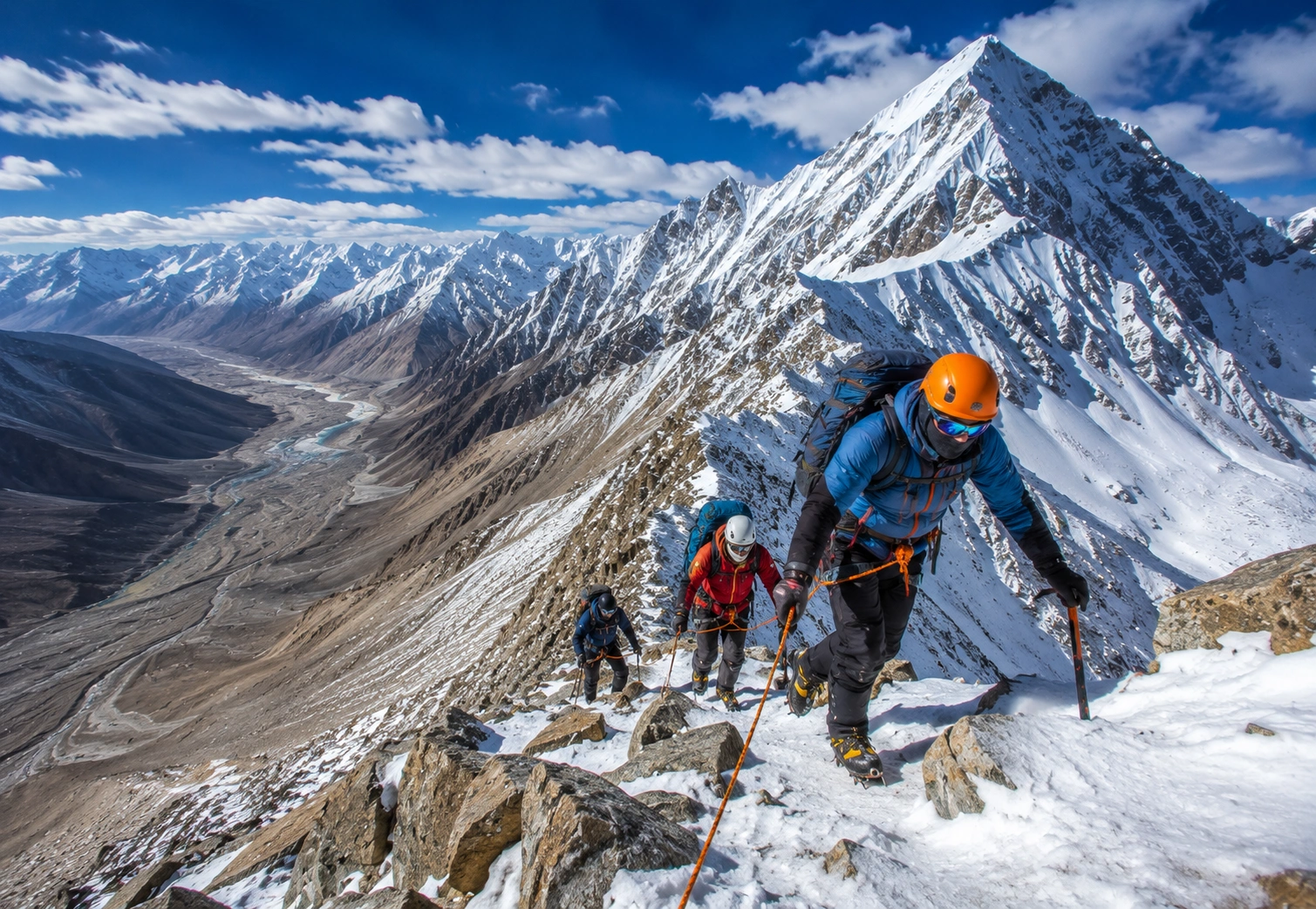 High-altitude peak climbing in Ladakh Himalayas