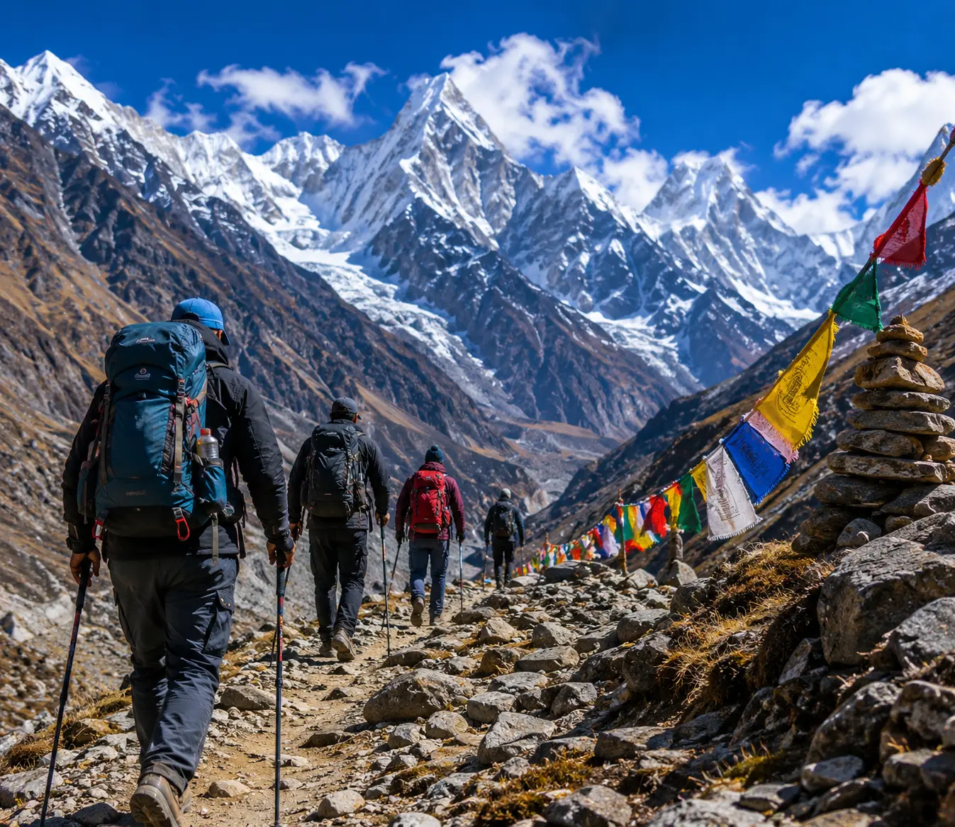 Professional Ladakh expedition guide leading a trek through the Zanskar Valley