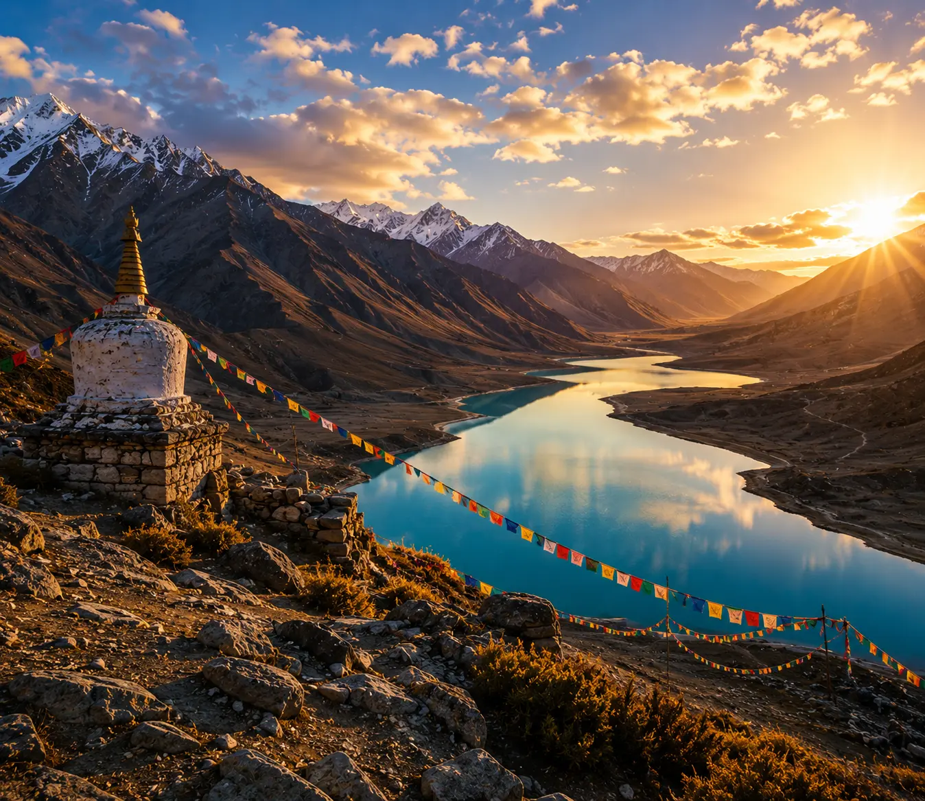 Professional Ladakh expedition guide leading a trek through the Zanskar Valley